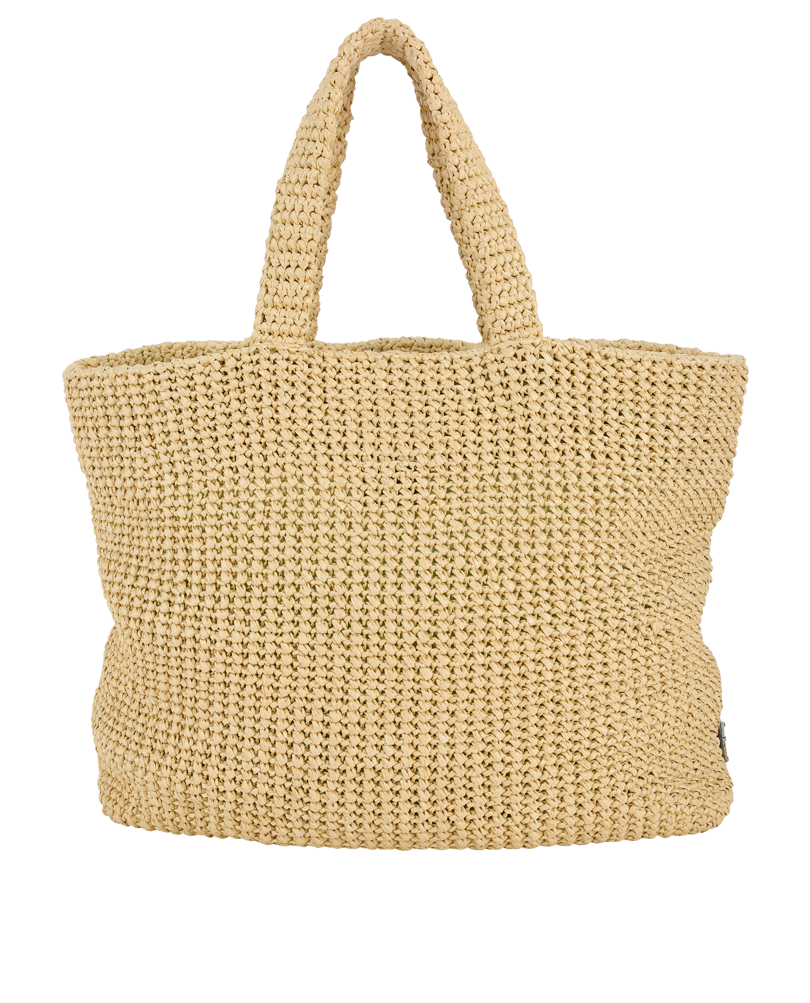 Logo Raffia Tote, &pound;850, Handbags, Beige, Wicker, Back view